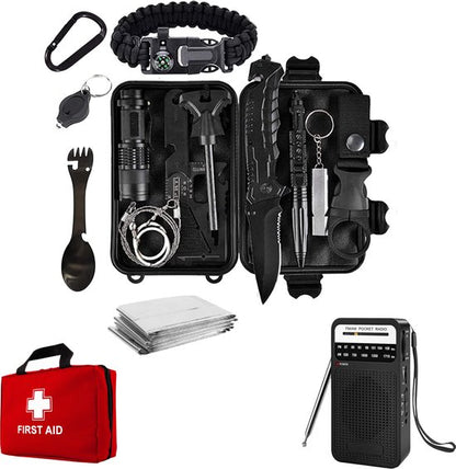 Noodpakket - 15-in-1 Survival Kit - EHBO Kit - Noodradio - Noodsituaties - Rampen