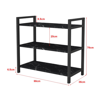 In And Outdoor Match Schoenenrek Ultrix - 70x66x36cm - Zwart - MDF shoe rack