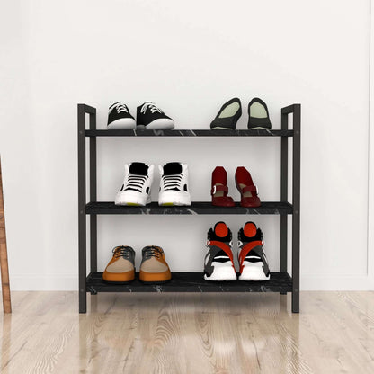 In And Outdoor Match Schoenenrek Ultrix - 70x66x36cm - Zwart - MDF shoe rack