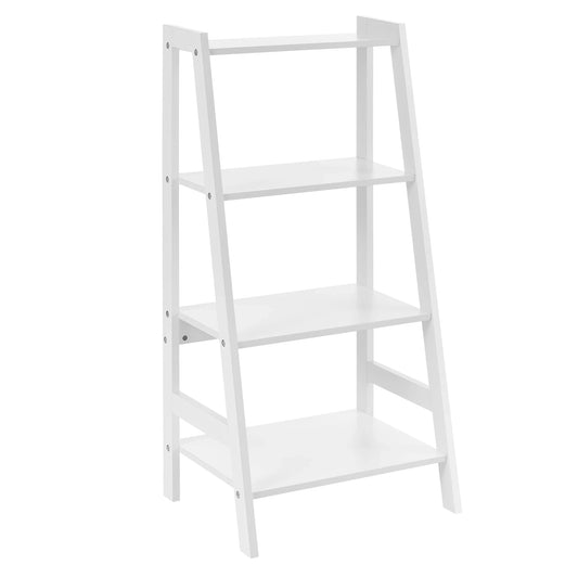 In And OutdoorMatch Badkamerplank Nola - Ladderplank - Met 4 Planken - 90x43x32 cm - Wit - MDF - Modern Design Badkamerkast