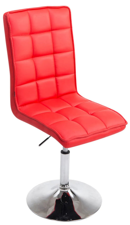 In And OutdoorMatch Barstoelen Filiberto - Rood en Metaal - Set van 2 - Kunstleer - Hoogwaardige bekleding - Decoratieve barstoel - Stijlvolle barkruk - Eigentijdse look Barkrukken / hocker