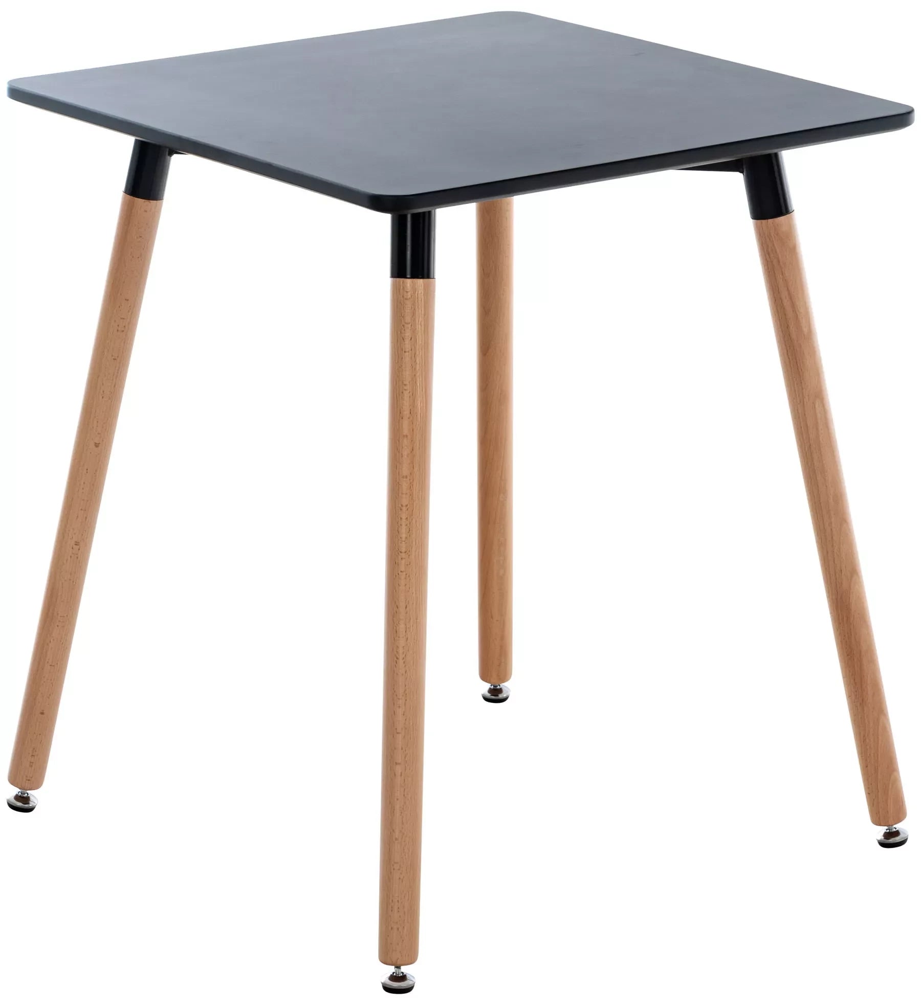 In And OutdoorMatch Bijzettafel Irma - Extra hoog - laptoptafel hout - Keukentafel bar - Ontbijt - Bed - Vierkant - Zwart - 60x60x70cm Bijzetttafel