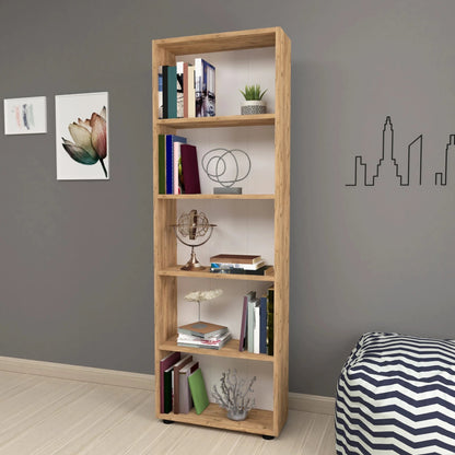 In And OutdoorMatch Boekenkast Jade - 172x55x20cm - Houtkleur - MDF Boekenkast