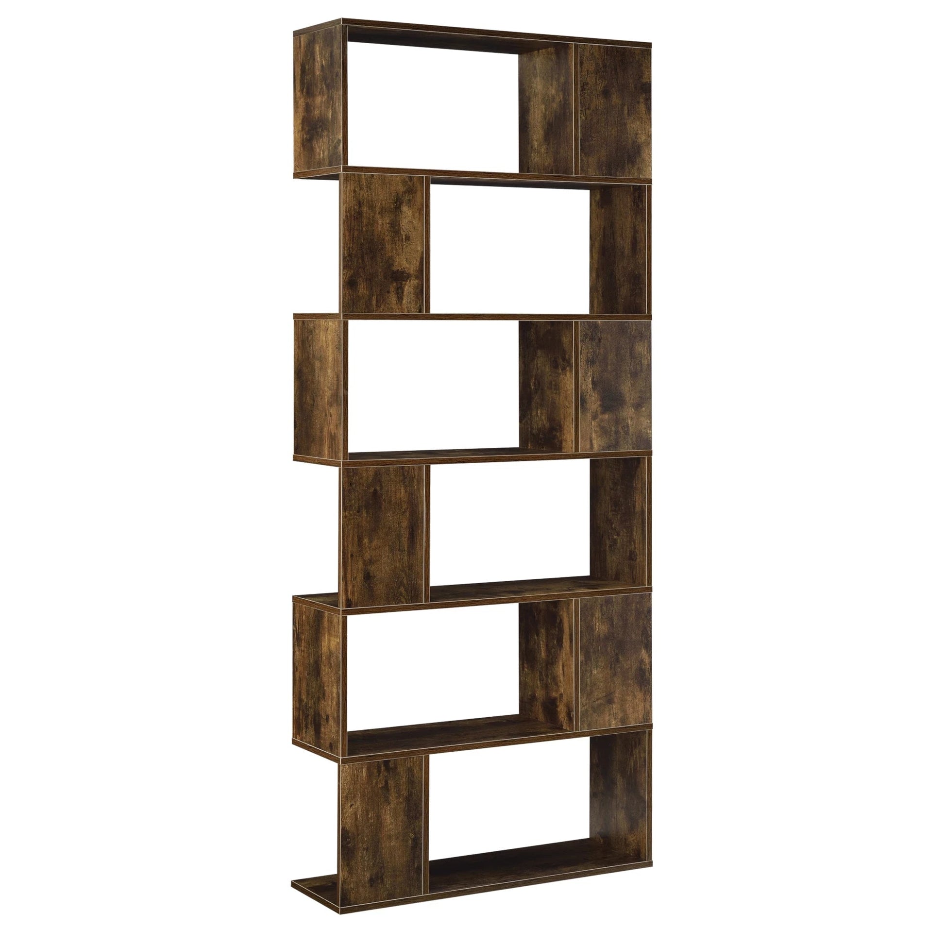 In And OutdoorMatch Boekenkast Plank Odessa - 192x80x24 cm - Walnootkleurig - Spaanplaat - Decoratief Design Boekenkast