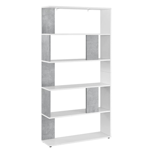 In And OutdoorMatch Boekenkast Plank Zizi -159x80x235cm - Wit - Decoratief Design Boekenkast