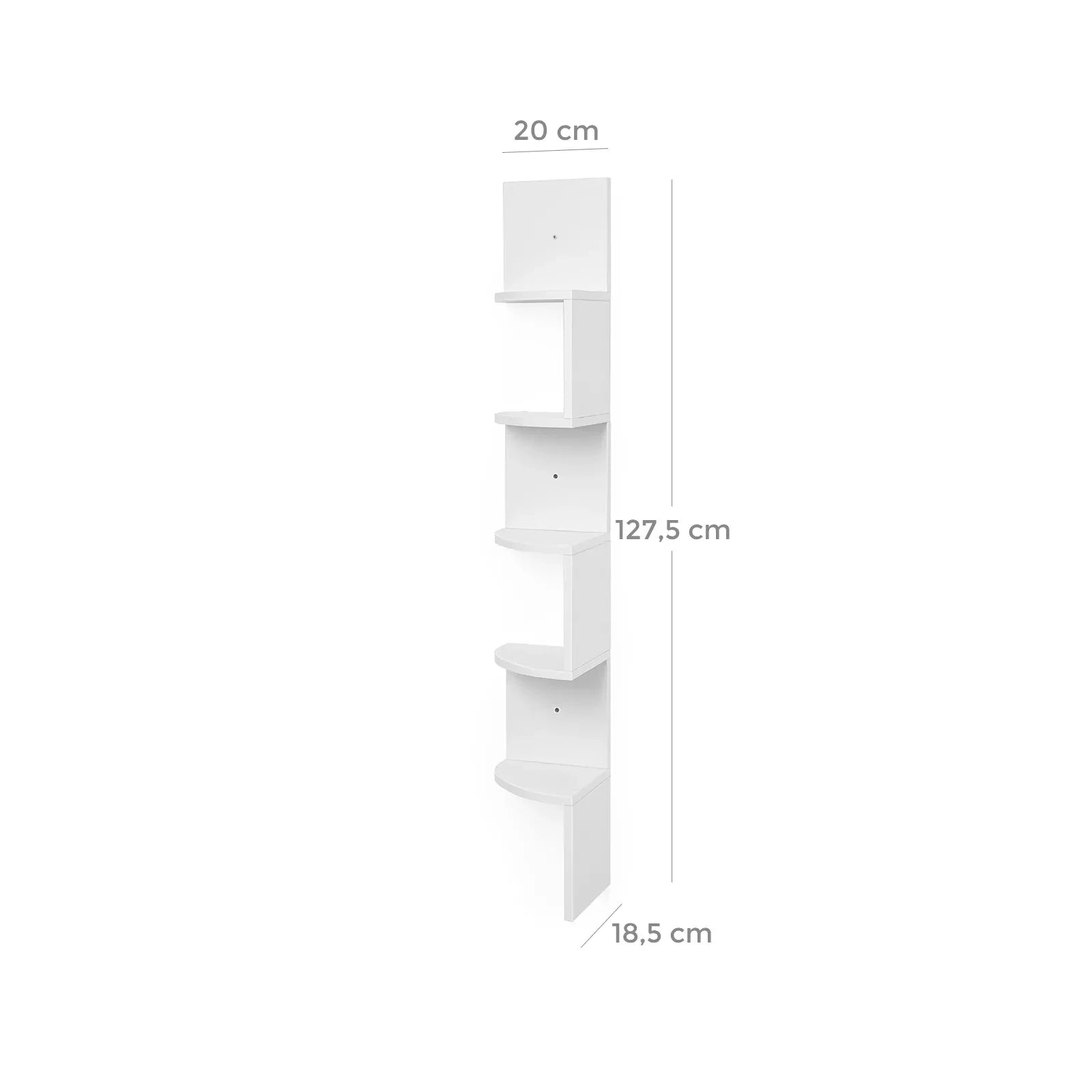 In And OutdoorMatch Boekenkast Warren - 5 lagen - Boekenkast - Woonkamer, slaapkamer en kinderkamer - Hout - MDF - 20x20x128cm Boekenplank