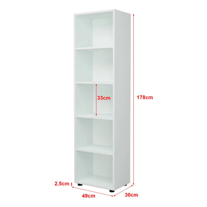 In And OutdoorMatch Boekenkastplank Sam - 178x49x30 cm - Wit - MDF Boekenkast