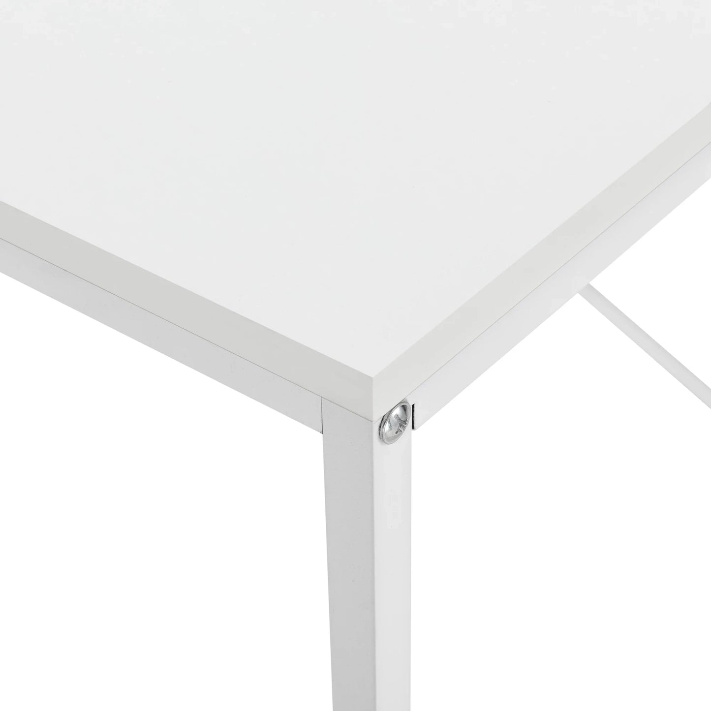 In And OutdoorMatch Bureau Jarret - 120x60x72 cm - Spaanplaat en Metaal - Wit - Modern Design Desk