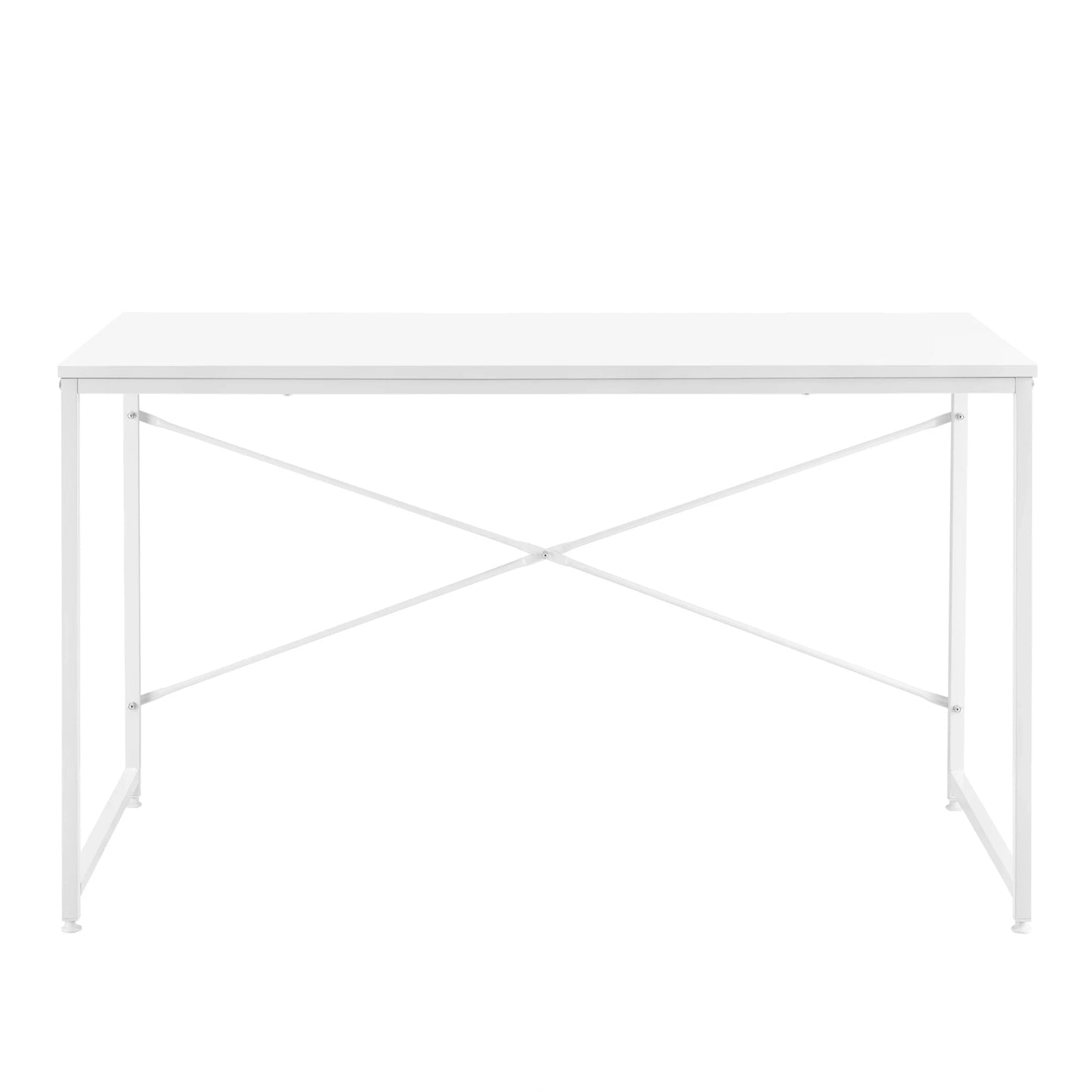 In And OutdoorMatch Bureau Jarret - 120x60x72 cm - Spaanplaat en Metaal - Wit - Modern Design Desk