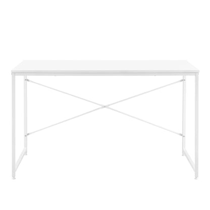 In And OutdoorMatch Bureau Jarret - 120x60x72 cm - Spaanplaat en Metaal - Wit - Modern Design Desk