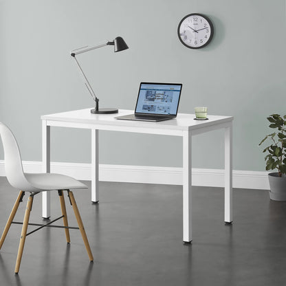 In And OutdoorMatch Bureau Shyann - Laptoptafel - 120x60x75 cm - Wit - Staal en spaanplaat - Modern design Desk