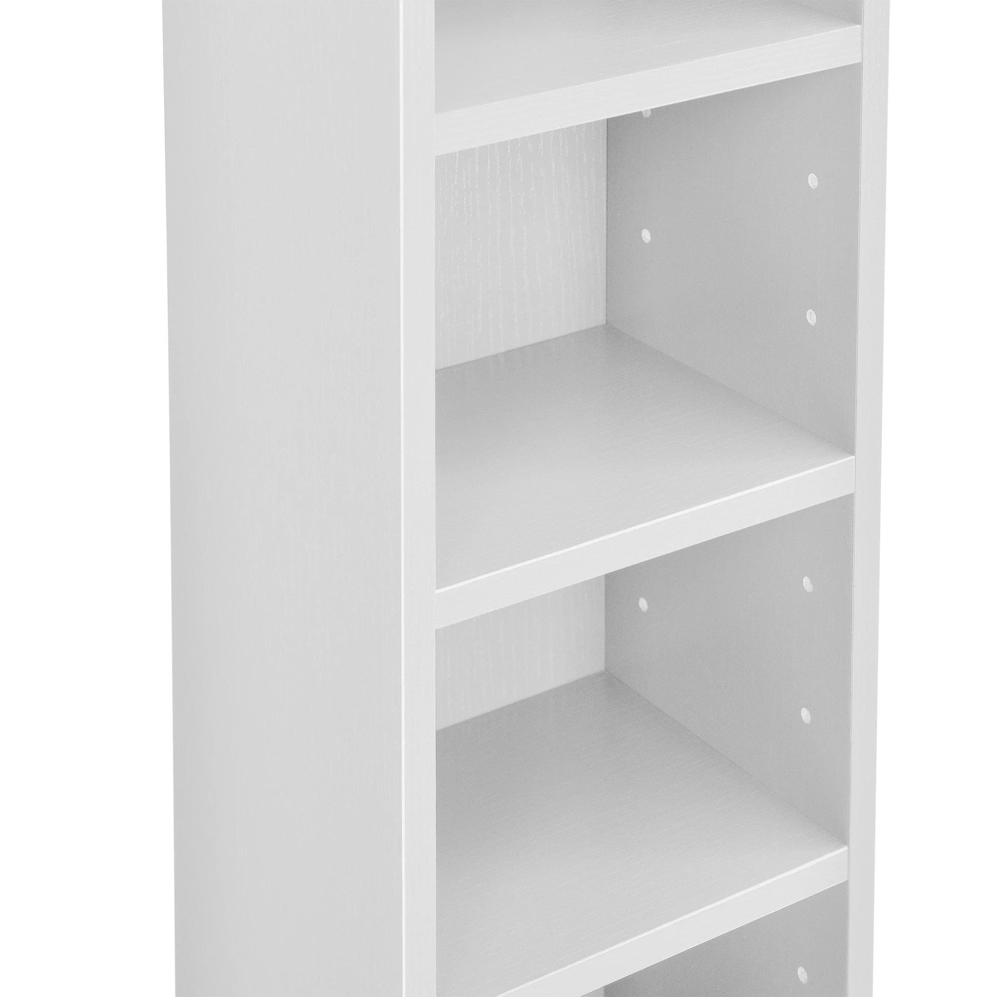 In And OutdoorMatch CD/DVD Kast Compartiment Andreane - Kast - Met 12 Planken - 120x20x20 cm - Wit - Spaanplaat - Modern Design Boekenplank