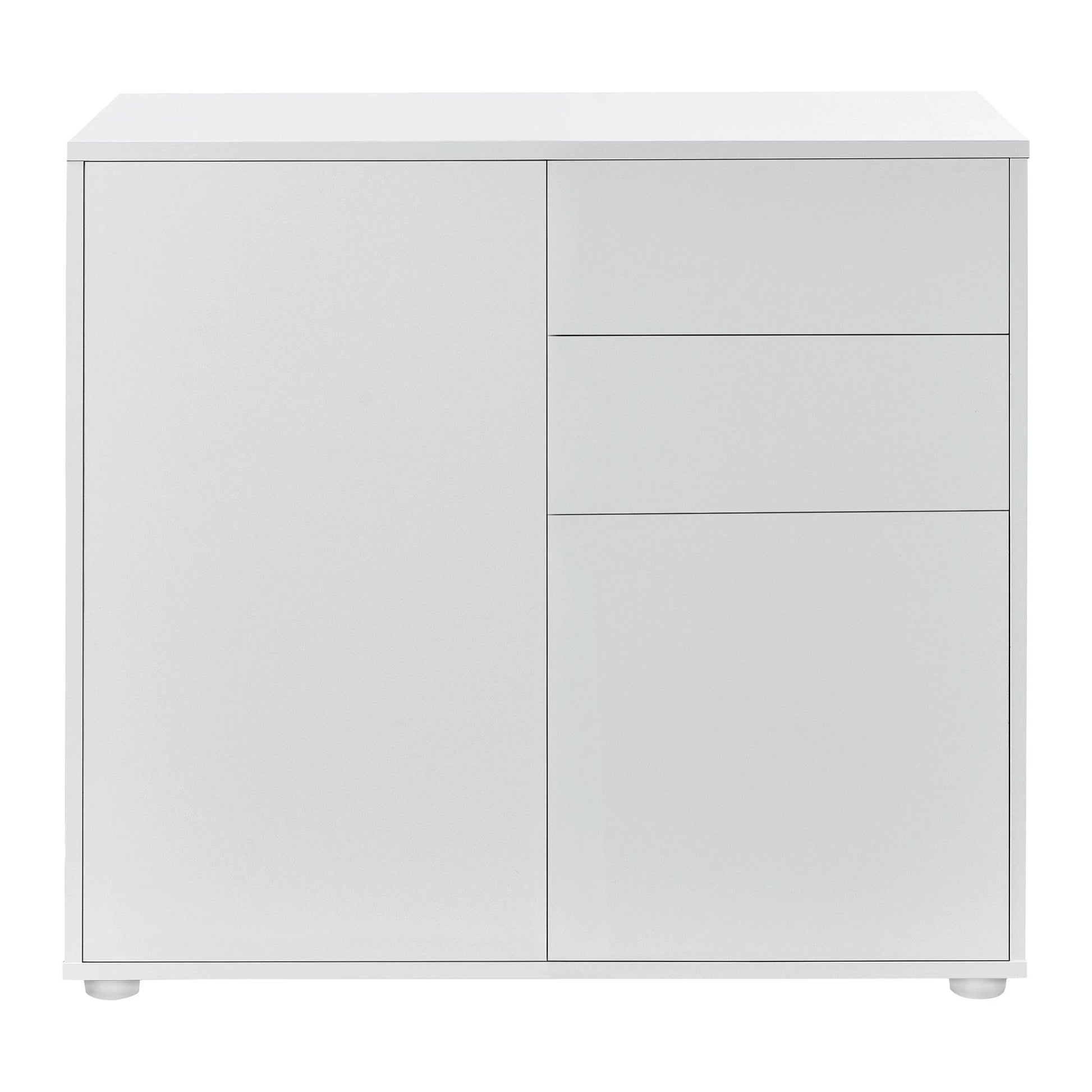 In And OutdoorMatch Commode Wilford - Duw en Open - 74x79x36 cm - Wit Mat - Spaanplaat - Modern Design Kast