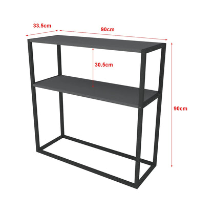 In And OutdoorMatch Consoletafel Gerrit - 90x90x33,5cm - Zwart - MDF Consoletafel