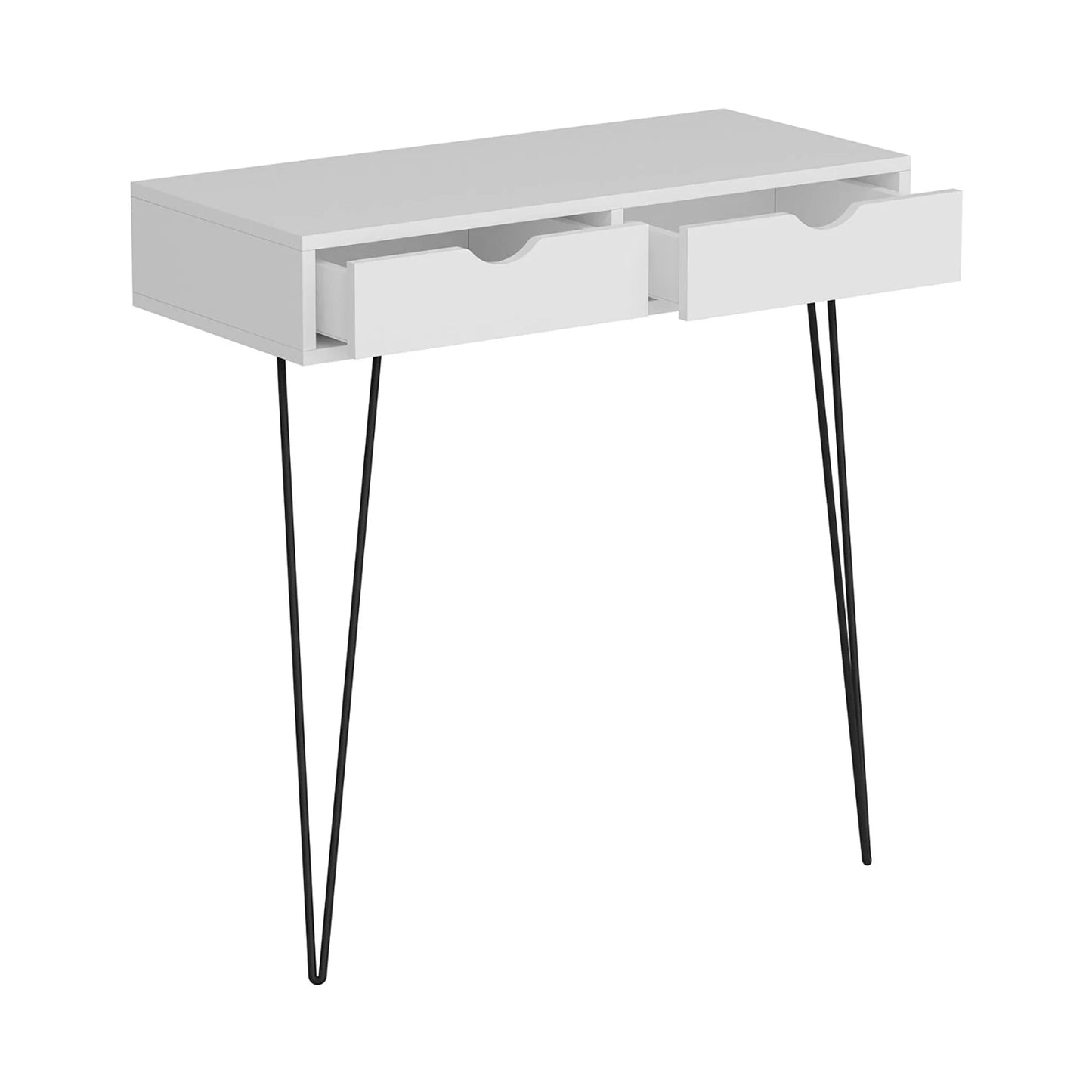 In And OutdoorMatch Consoletafel Jerra - 90x90x40 cm - Zwart en wit - MDF Consoletafel