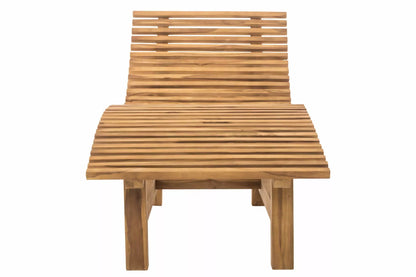 In And OutdoorMatch Designer ligbank Robert - 200x80cm - Houten bank - Tuinbank - Loungebank buiten - Ligbed Garden Bench