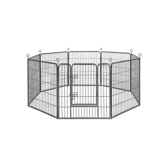 In And OutdoorMatch Dierenren XXL Fritz - Binnen en buiten - Hondenrne, kippenren, kattenren - Ook een puppyren - Zwart - 200x200x150cm Honden Bench