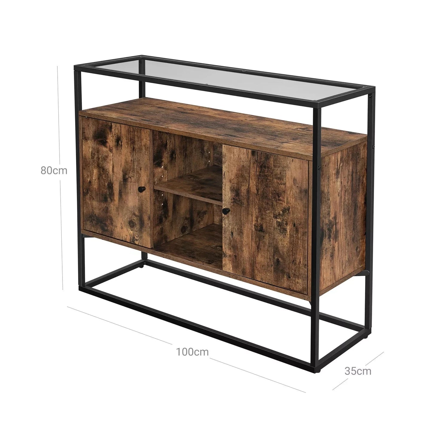 In And OutdoorMatch Dressoirkasten Rocky - Industrieel - Consoletafel - Haltafel - Bijzettafel - 110x33x75cm sideboard