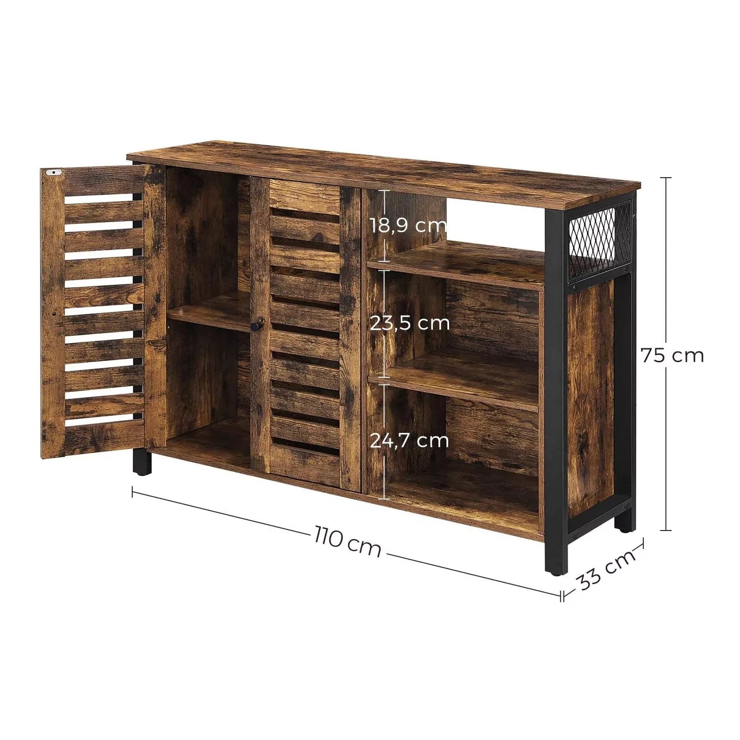 In And OutdoorMatch Dressoirkasten Roxane - Industrieel - Consoletafel - Haltafel - Bijzettafel - 110x33x75cm sideboard