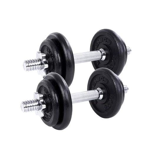 In And OutdoorMatch Dumbbellset Nikko - 2x10kg - Dumbbellset - Gewichten - Metaal Dumbell set