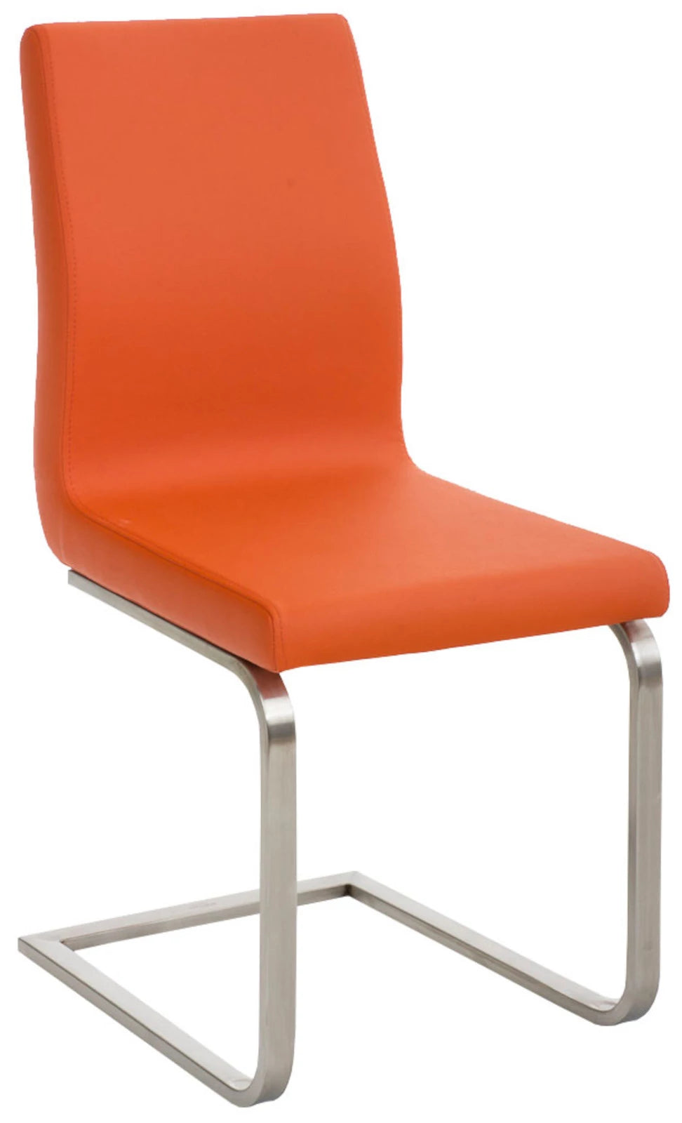 In And OutdoorMatch Eetkamerstoel Maxwell - Oranje - Set van 2 - Kunstleer - Hoogwaardige bekleding - Luxe eetkamerstoelen - Moderne uitstraling Eetkamerstoel