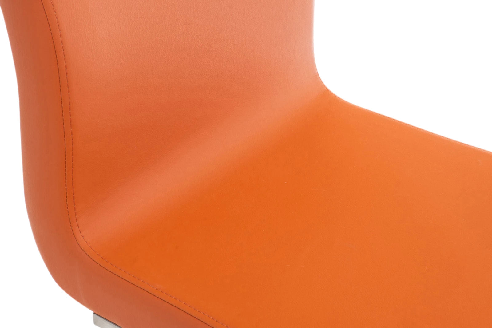 In And OutdoorMatch Eetkamerstoel Maxwell - Oranje - Set van 2 - Kunstleer - Hoogwaardige bekleding - Luxe eetkamerstoelen - Moderne uitstraling Eetkamerstoel