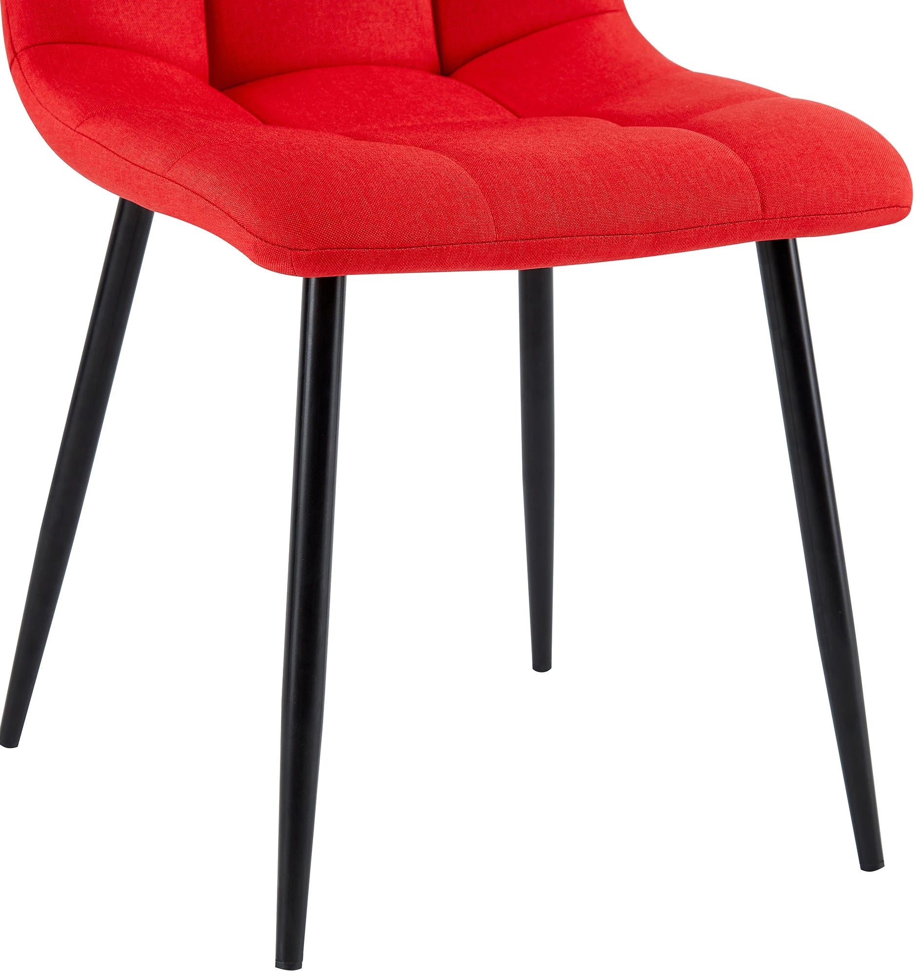 In And OutdoorMatch Eetkamerstoelen Abbie - Rood - Set van 4 - Stof - Hoge kwaliteit bekleding - Luxe eetkamerstoelen - Moderne look Eetkamerstoel