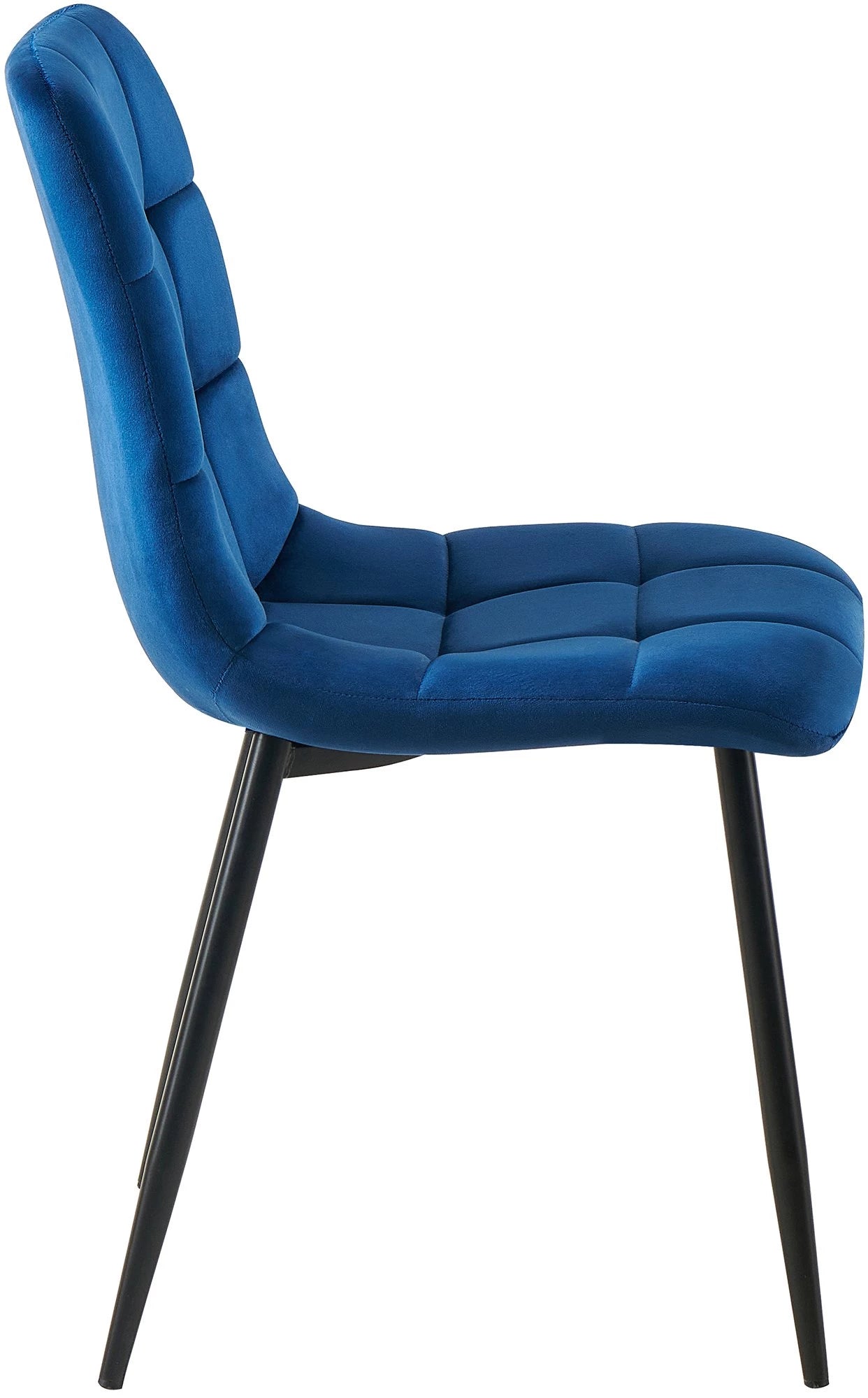 In And OutdoorMatch Eetkamerstoelen Audie - Blauw - Set van 4 - Fluweel - Hoogwaardige bekleding - Luxe eetkamerstoel - Stijlvolle uitstraling Eetkamerstoel