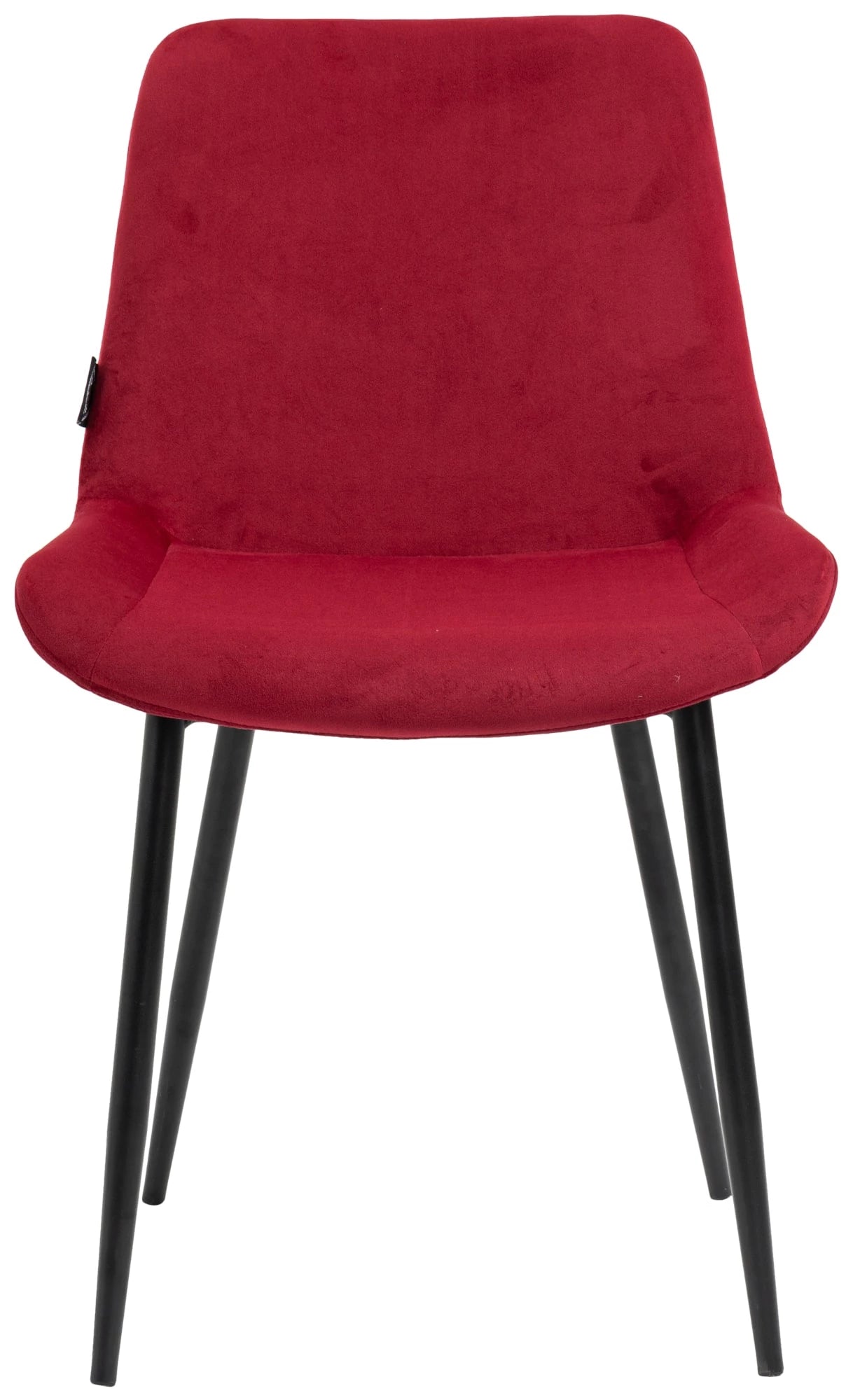 In And OutdoorMatch Eetkamerstoelen Bella - Rood - Set van 2 - Fluweel - Hoge kwaliteit bekleding - Stijlvolle eetkamerstoelen - Luxe uitstraling Eetkamerstoel