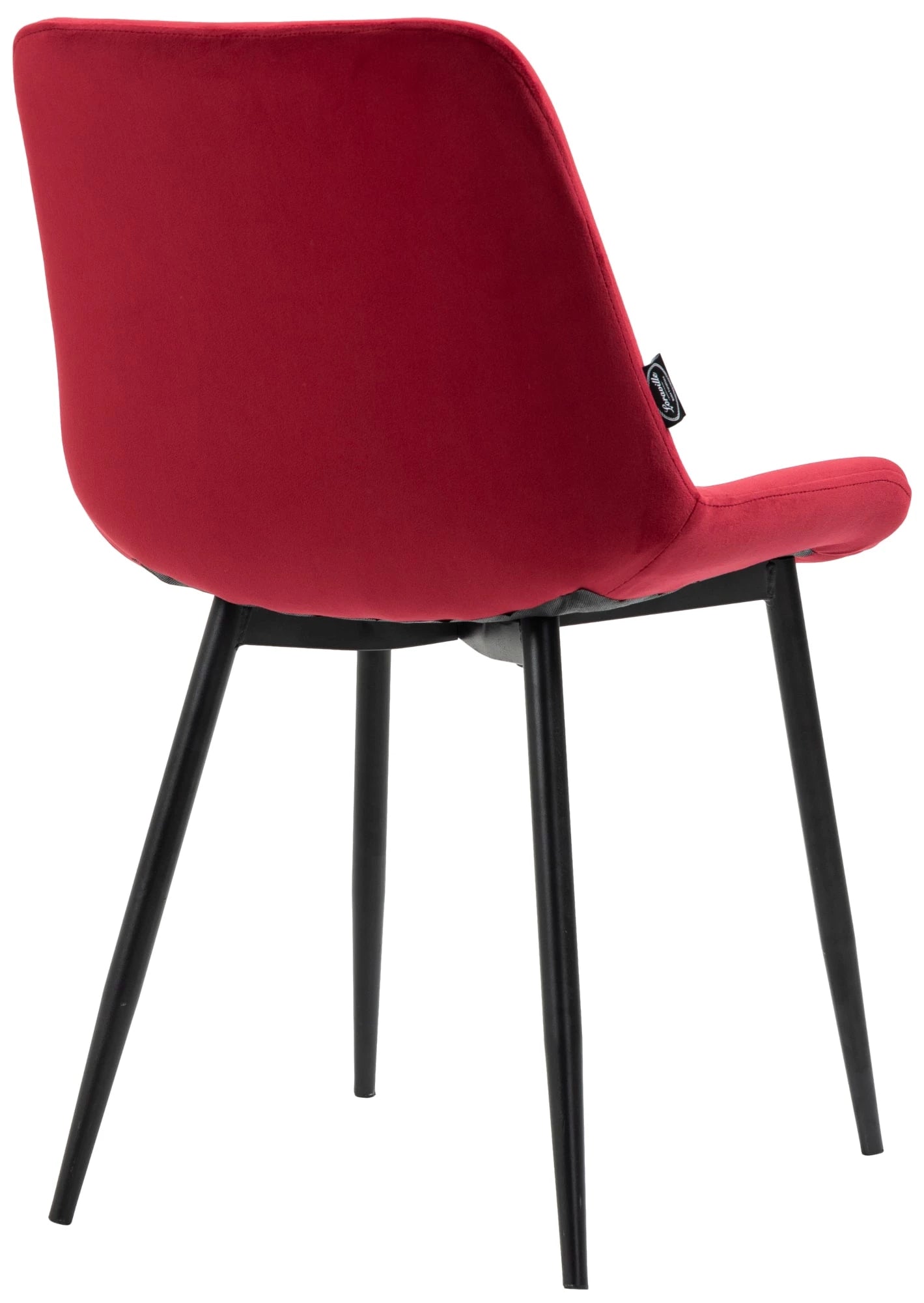 In And OutdoorMatch Eetkamerstoelen Bella - Rood - Set van 2 - Fluweel - Hoge kwaliteit bekleding - Stijlvolle eetkamerstoelen - Luxe uitstraling Eetkamerstoel