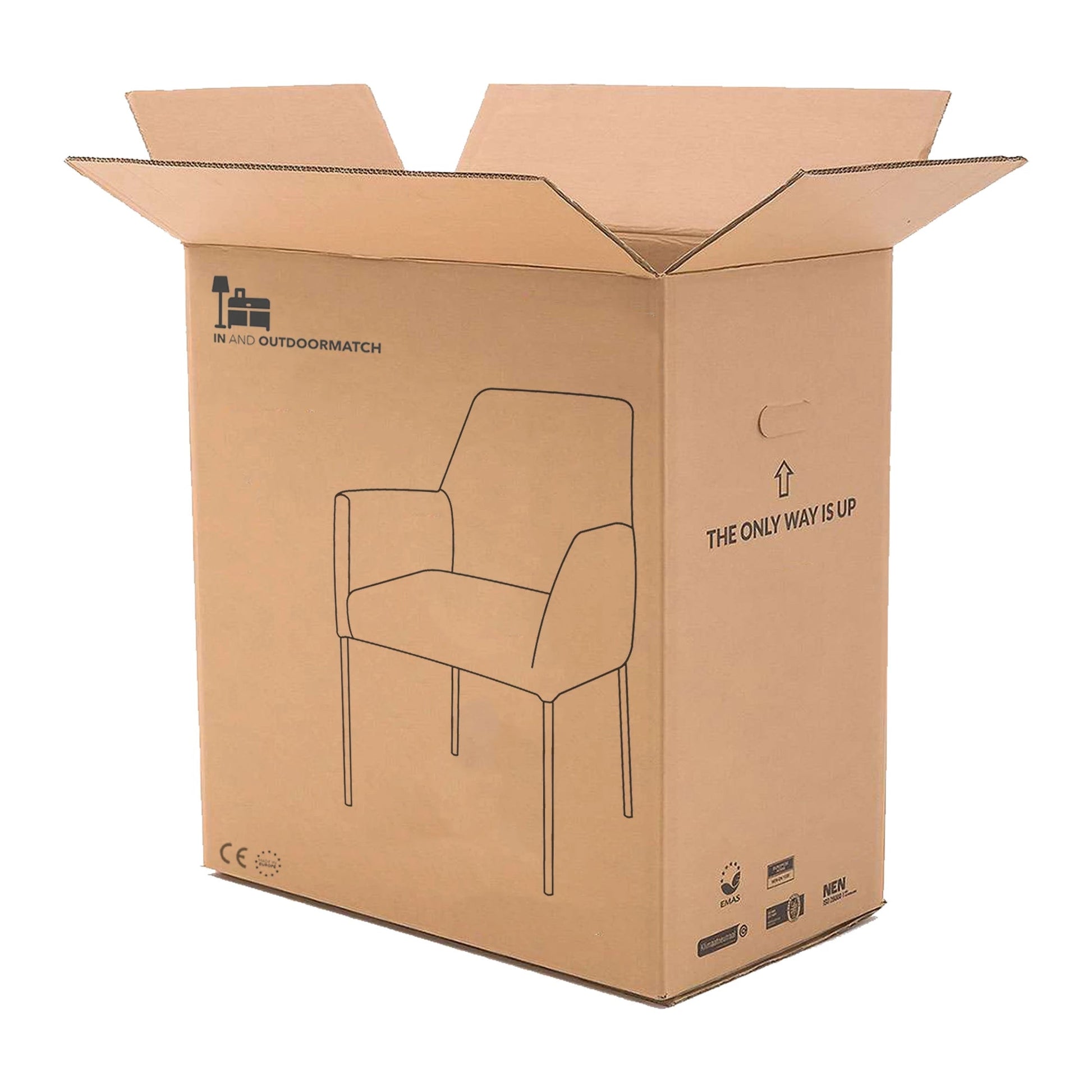 In And OutdoorMatch Eetkamerstoelen Fenton - Grijs - Set van 4 - Fluweel - Hoogwaardige bekleding - Stijlvolle eetkamerstoelen - Luxe uitstraling Eetkamerstoel