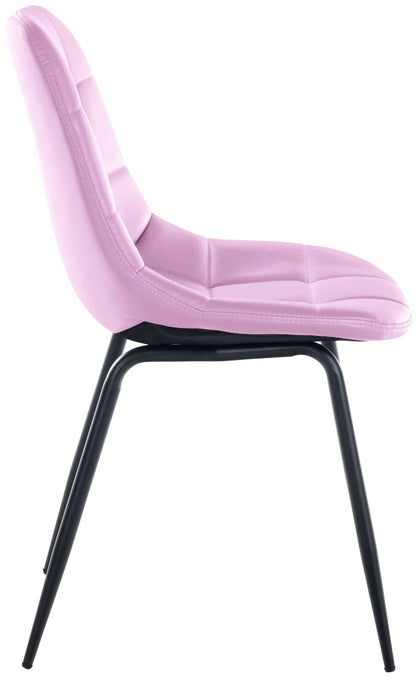 In And OutdoorMatch Eetkamerstoelen Jacklyn - Roze - Set van 2 - Kunstleer - Hoogwaardige bekleding - Luxe eetkamerstoel - Stijlvolle uitstraling Eetkamerstoel