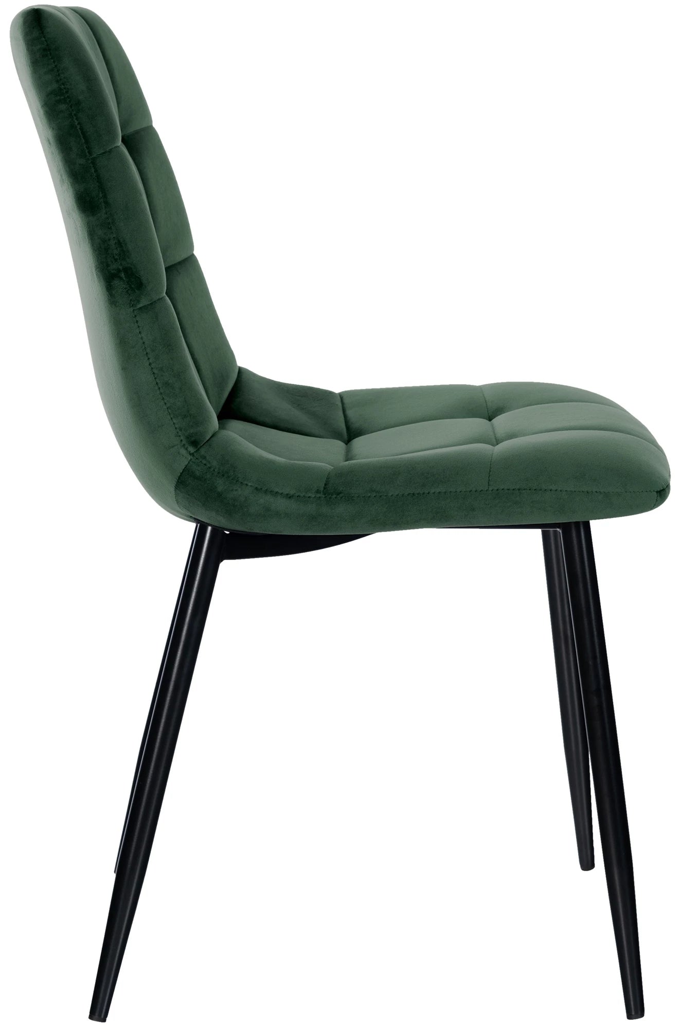 In And OutdoorMatch Eetkamerstoelen Kaeton - Groen - Set van 4 - Fluweel - Hoogwaardige bekleding - Stijlvolle eetkamerstoelen - Luxe uitstraling Eetkamerstoel