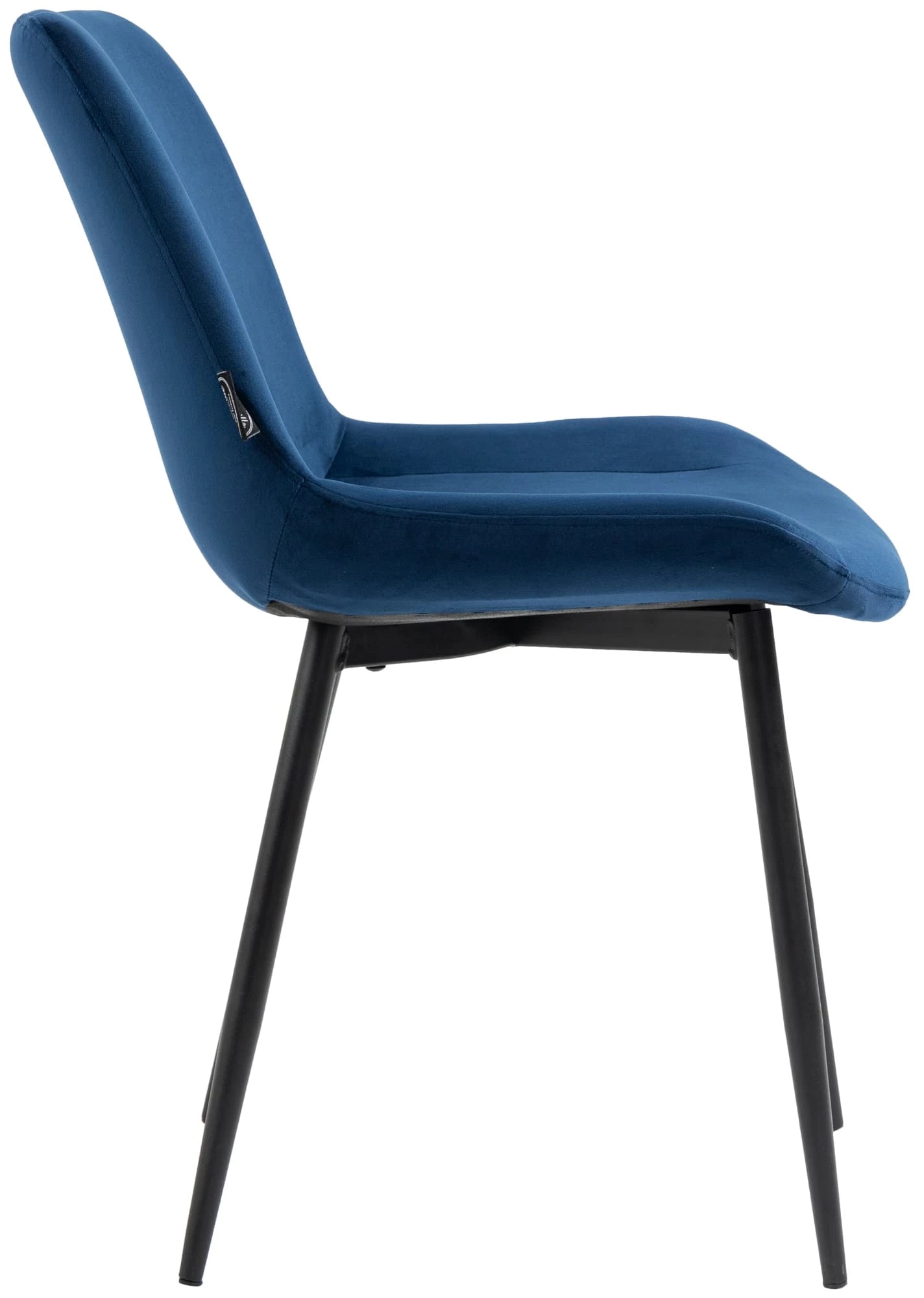 In And OutdoorMatch Eetkamerstoelen Kelli - Blauw - Set van 4 - Fluweel - Hoge kwaliteit bekleding - Deluxe Eetkamerstoelen - Stijlvolle uitstraling Eetkamerstoel