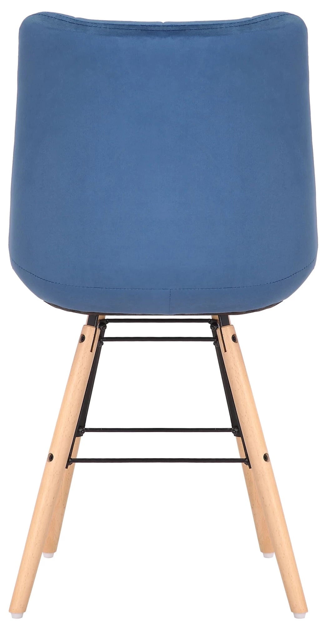 In And OutdoorMatch Eetkamerstoelen Netta - Blauw - Set van 2 - Fluweel - Hoogwaardige bekleding - Stijlvolle eetkamerstoelen - Luxe uitstraling Eetkamerstoel