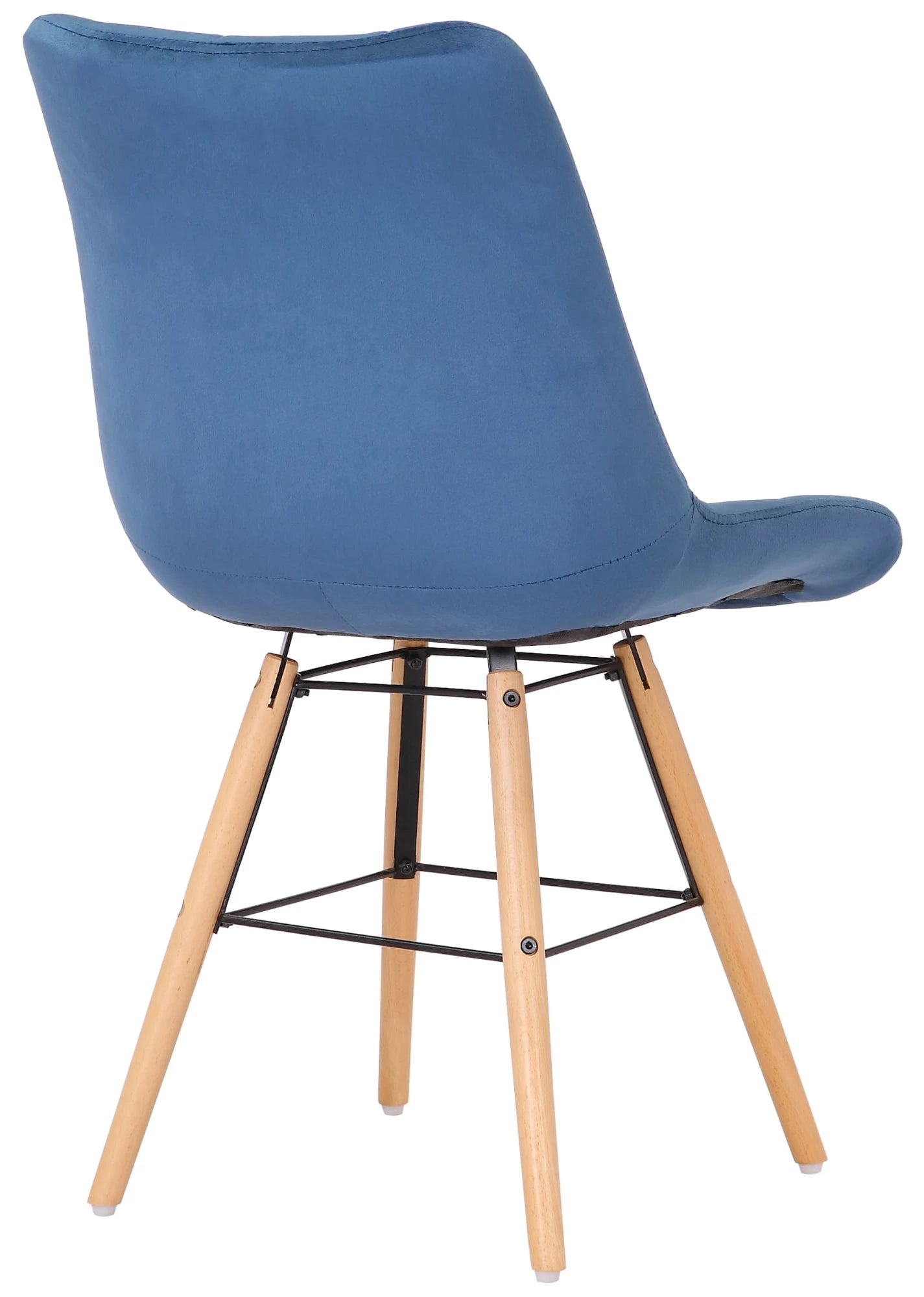 In And OutdoorMatch Eetkamerstoelen Netta - Blauw - Set van 2 - Fluweel - Hoogwaardige bekleding - Stijlvolle eetkamerstoelen - Luxe uitstraling Eetkamerstoel