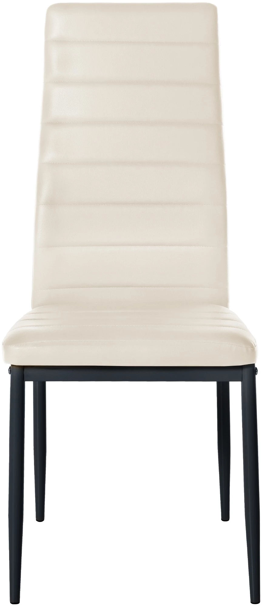 In And OutdoorMatch Eetkamerstoelen Sloan - Crème - Set van 4 - Kunstleer - Hoogwaardige bekleding - Luxe eetkamerstoelen - Stijlvolle uitstraling Eetkamerstoel