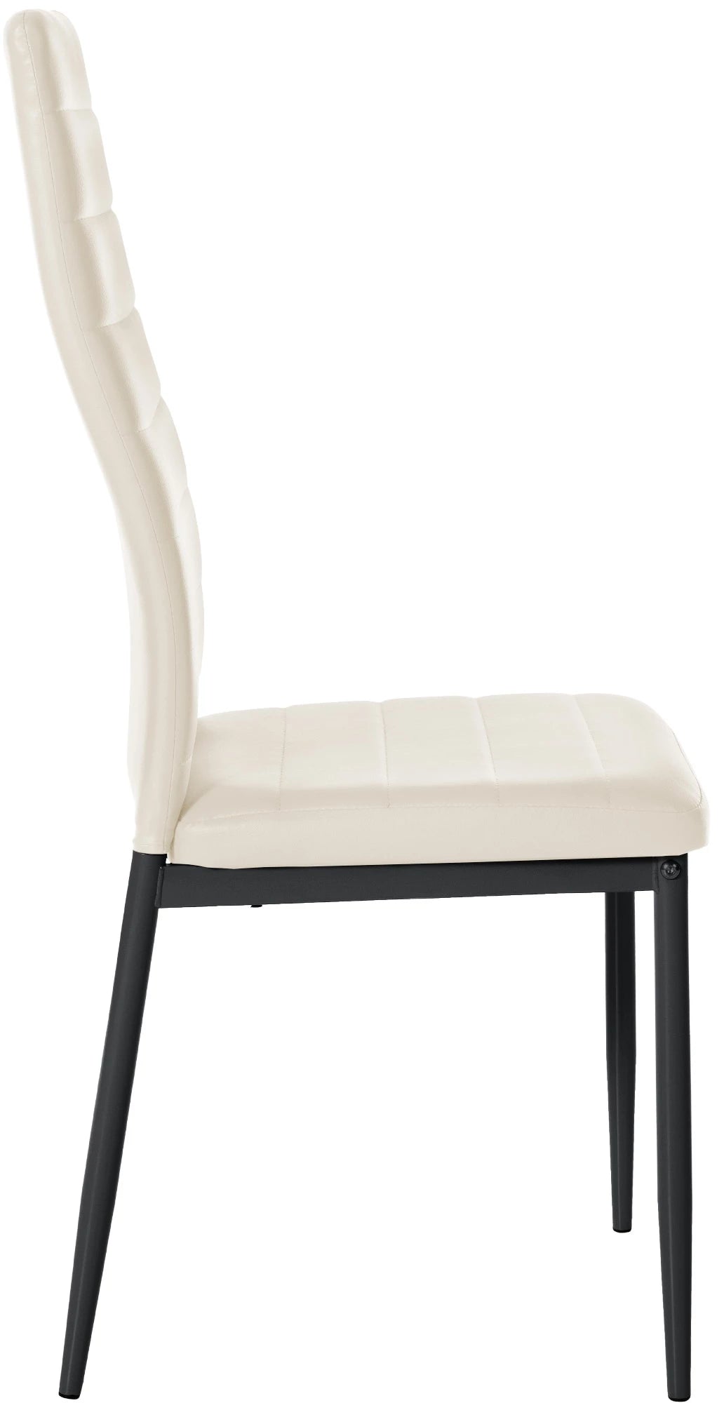 In And OutdoorMatch Eetkamerstoelen Sloan - Crème - Set van 4 - Kunstleer - Hoogwaardige bekleding - Luxe eetkamerstoelen - Stijlvolle uitstraling Eetkamerstoel