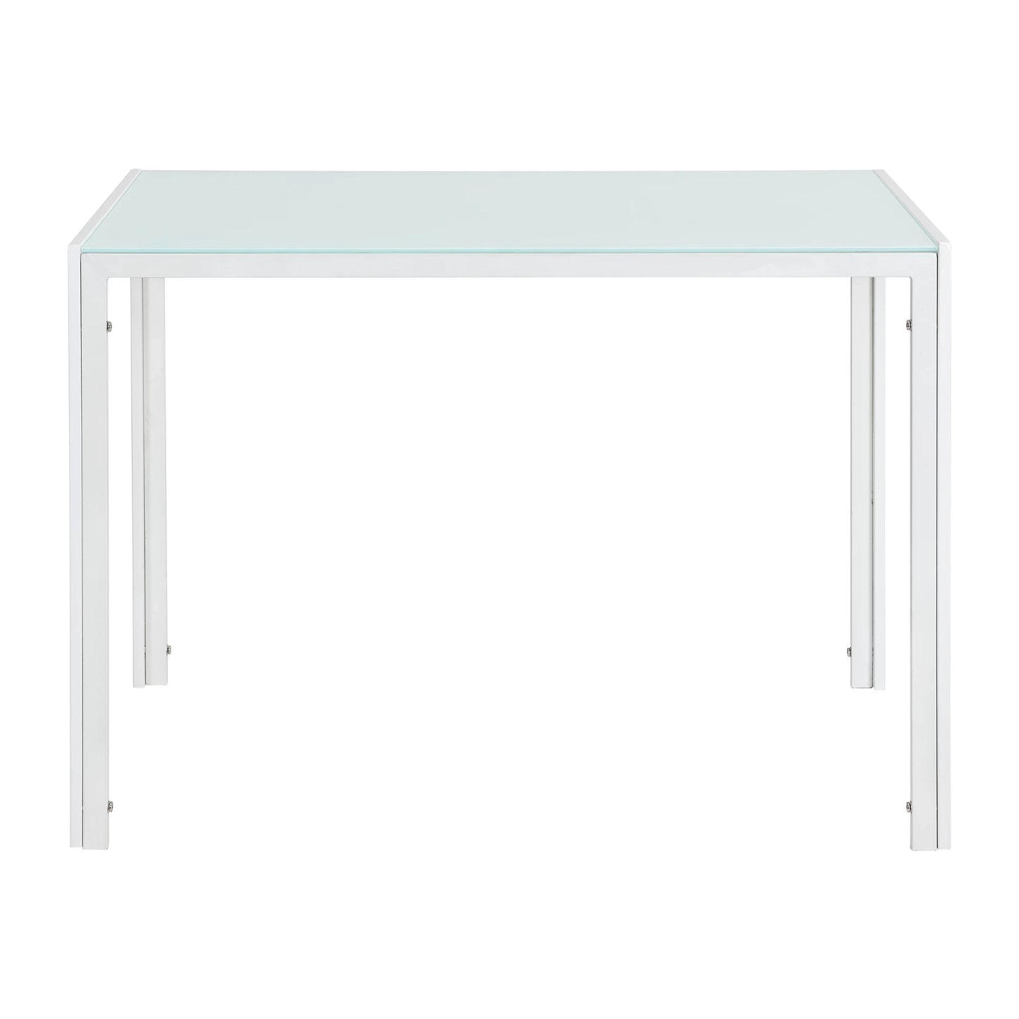 In And OutdoorMatch Eettafel Jackson - Gehard Glas - 8 mm - 105x60x75 cm - Wit - Luxe Look Eettafel/ Eetkamertafel