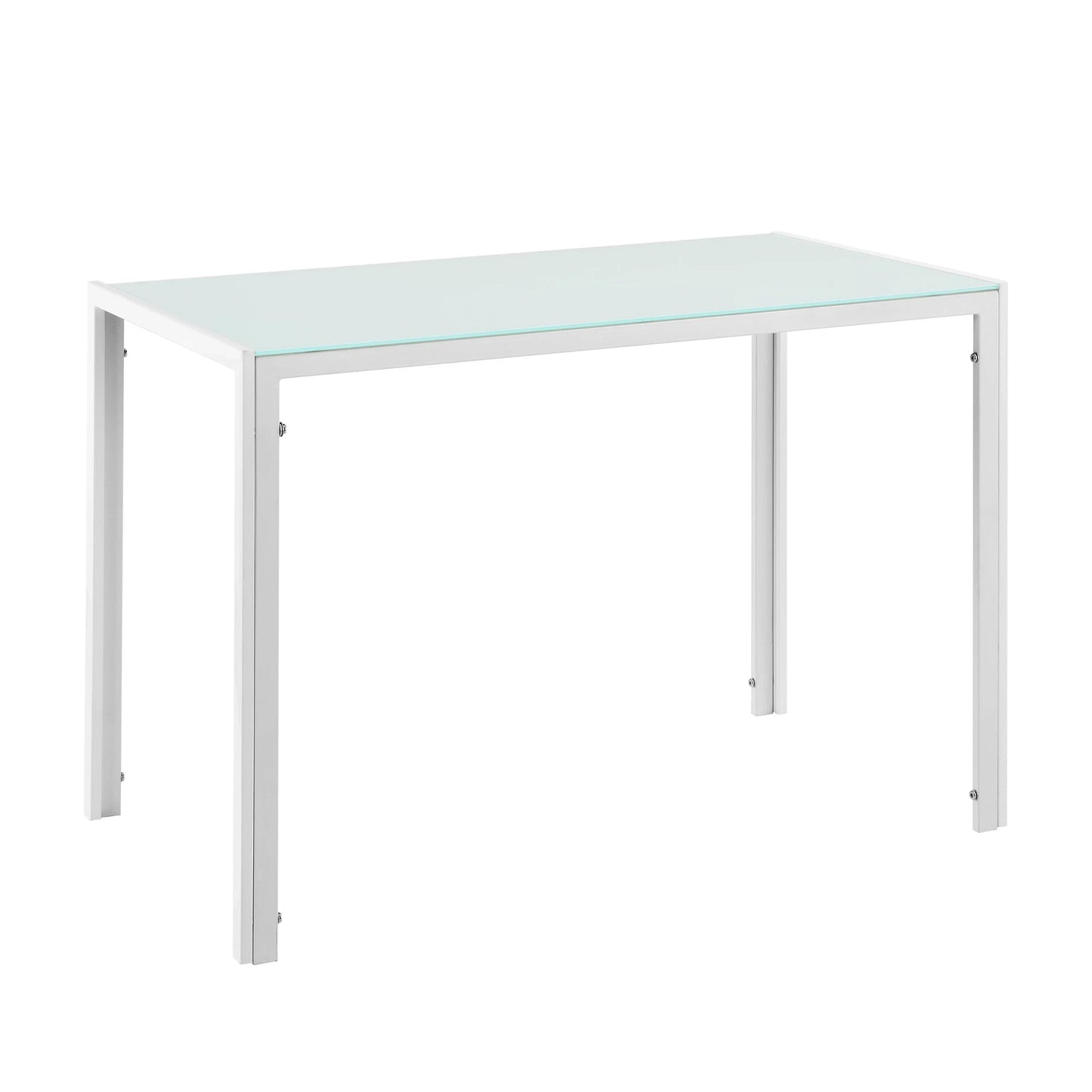 In And OutdoorMatch Eettafel Jackson - Gehard Glas - 8 mm - 105x60x75 cm - Wit - Luxe Look Eettafel/ Eetkamertafel