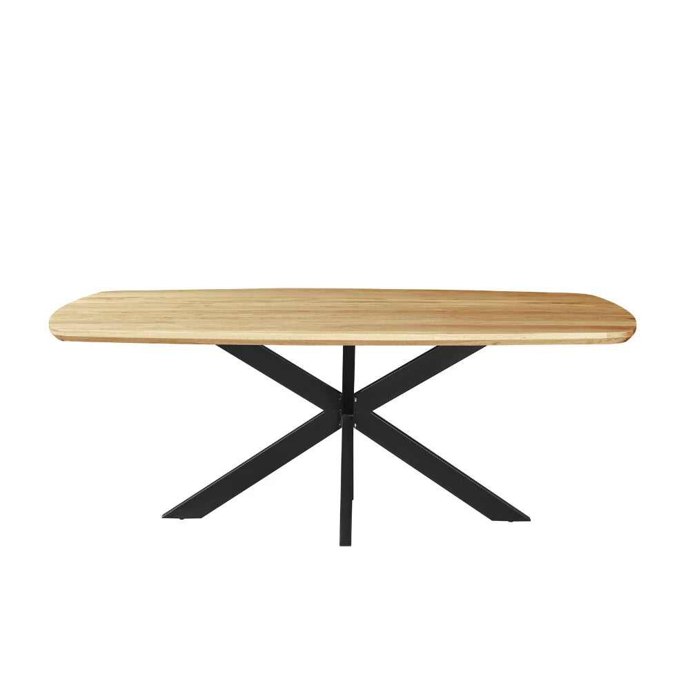 In And OutdoorMatch Eettafel Serino - 200x110x76cm - Eiken - Rechthoek - Modern - Eetkamertafel Eettafel/ Eetkamertafel