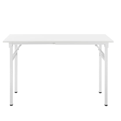 In And OutdoorMatch Eettafel Tressie - Bureau - 120x60x75 - 76,4 cm - Opvouwbaar - Verstelbaar - Wit - Modern Design Eettafel/ Eetkamertafel