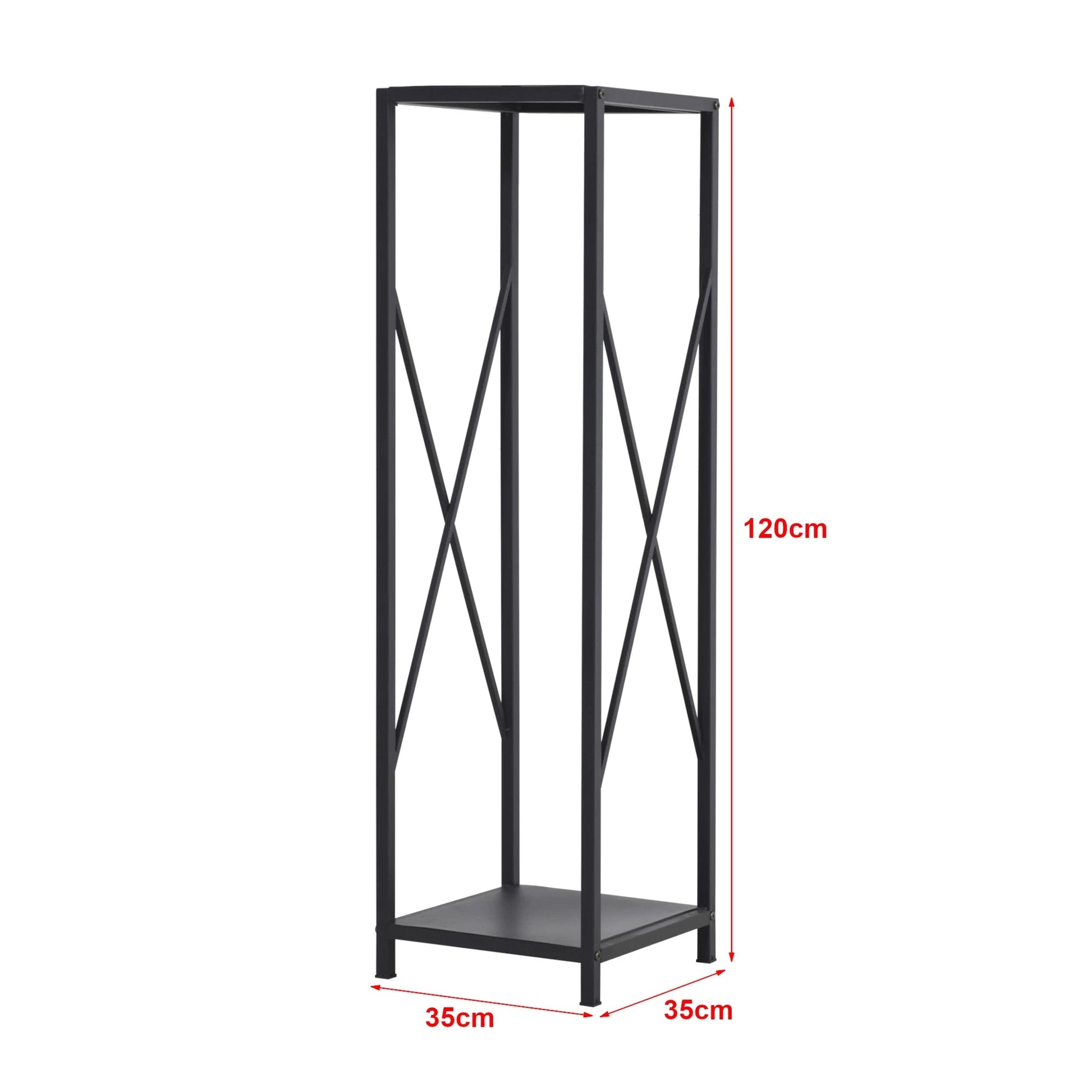 In And OutdoorMatch Haardhoutrek Jacks - Houtopslag 35x35x120 cm zwart Houtrek