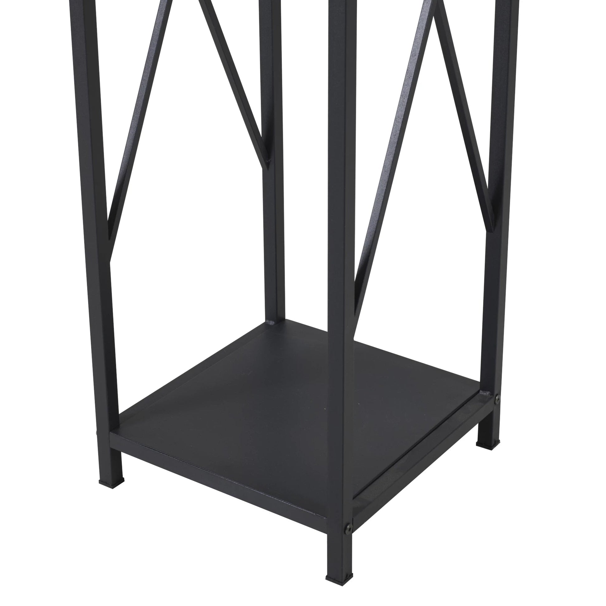 In And OutdoorMatch Haardhoutrek Jacks - Houtopslag 35x35x120 cm zwart Houtrek