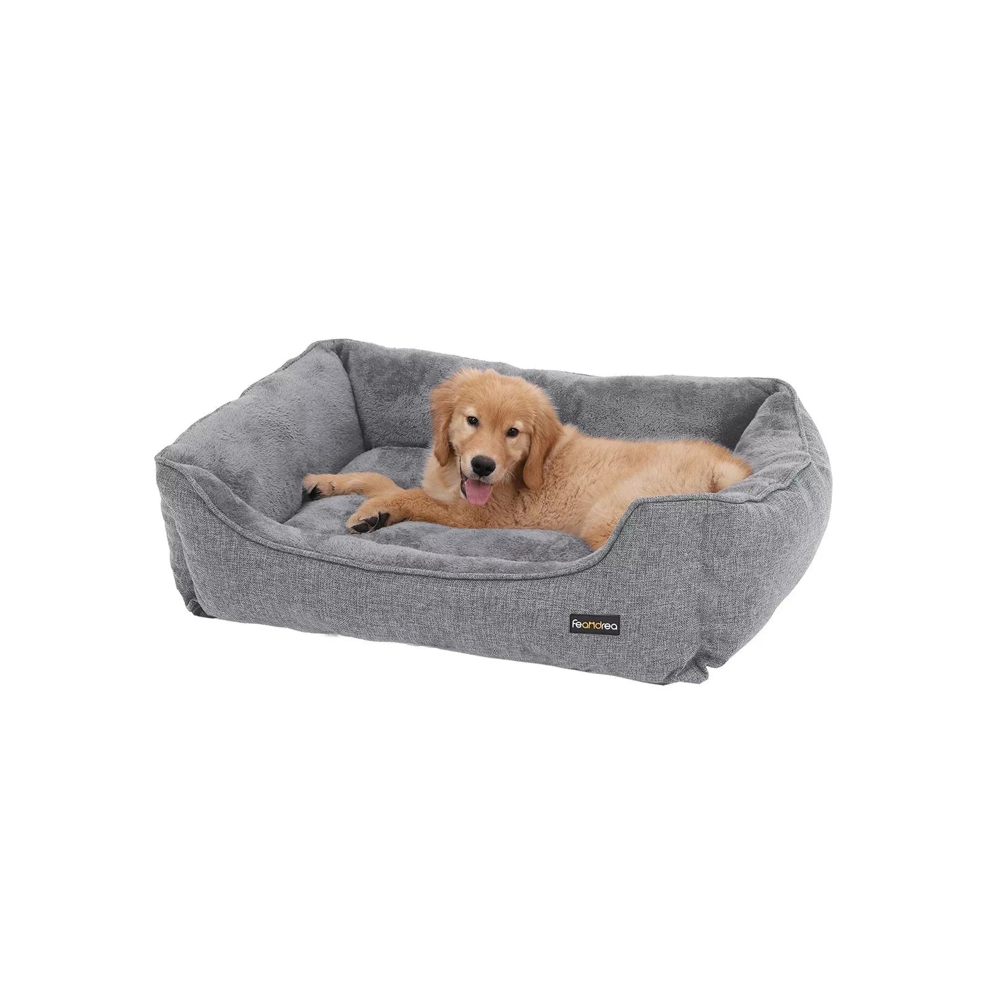 In And OutdoorMatch Hondenkussen Marlon - Grijs - Hondenbed 90x75x25cm - Wasbaar - Zacht - Orthopedische Hondenkussens Honden bed