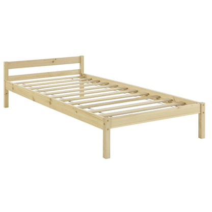 In And OutdoorMatch Houten Bed Lamar - Massief Grenen en Multiplex - 90x200 cm - Houtkleurig - Klassiek Design Eén persoon slapen