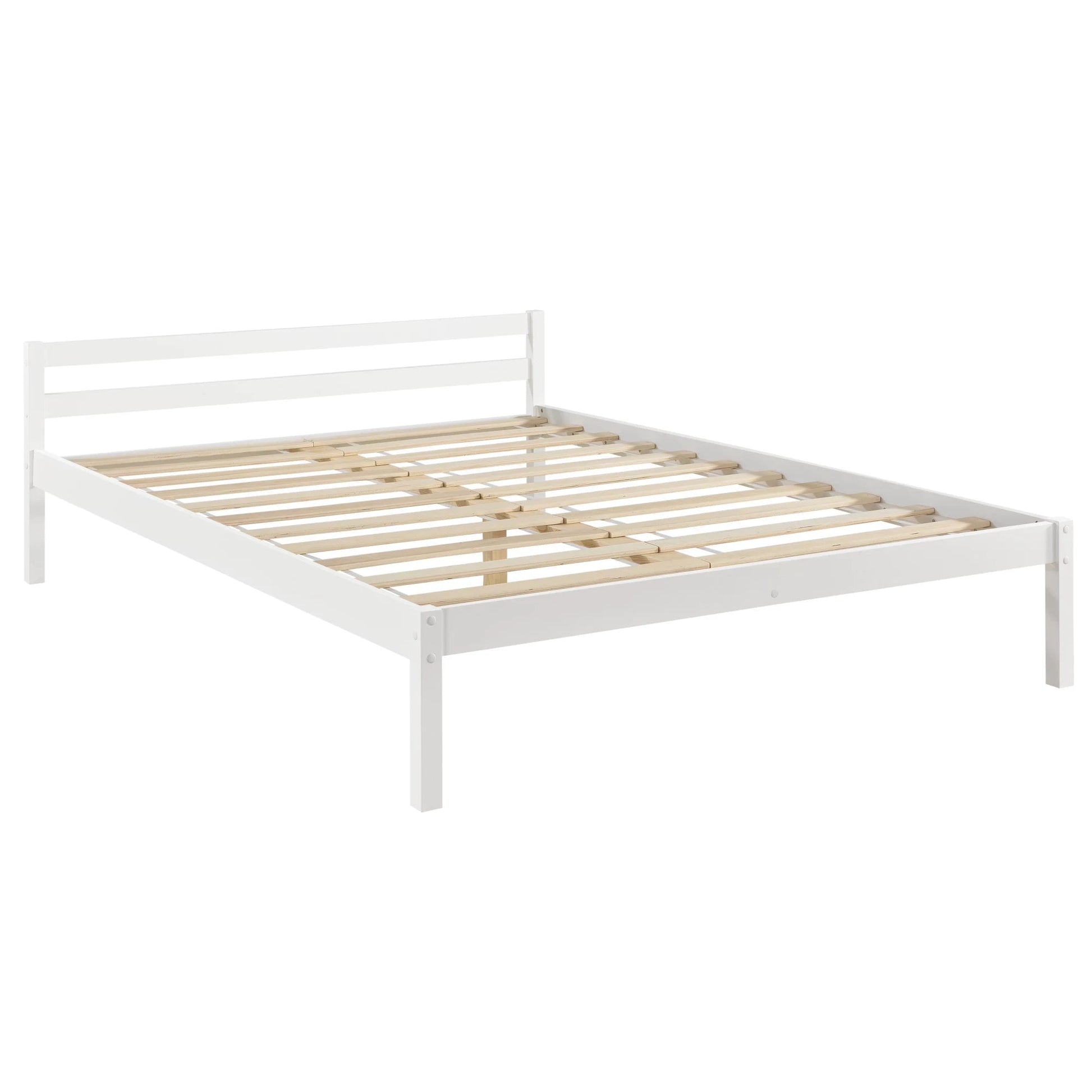 In And OutdoorMatch Houten Bed Myrtle - Grenen - Met Matras - 180x200 cm - Wit - Klassiek Design bed twee personen