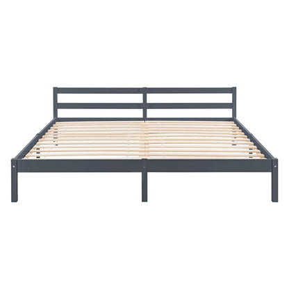 In And OutdoorMatch Houten Bed Nicolas - Grenen - Met Matras - 180x200 cm - Donkergrijs - Slijtvast - Made in the EU bed twee personen