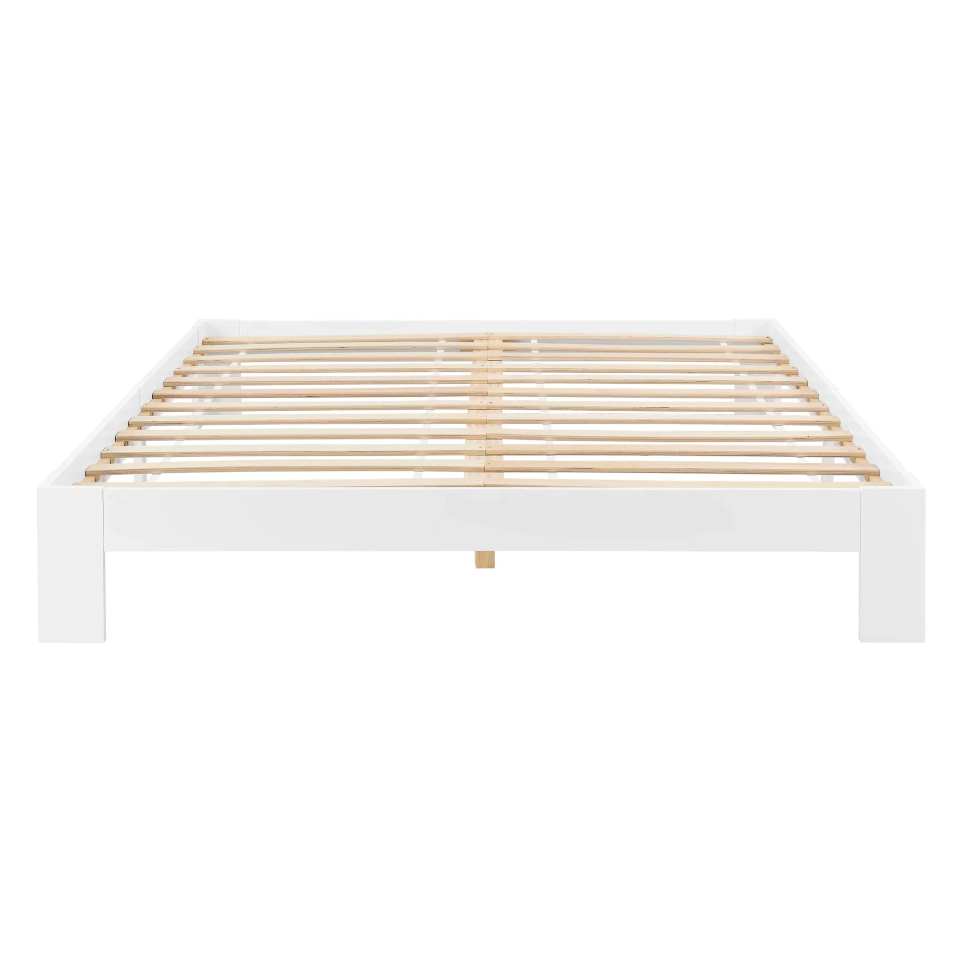 In And OutdoorMatch Houten Bed Santa - Grenen - Met Matras - 140x200 cm - Wit - Gemaakt in de EU - Slijtvast bed twee personen