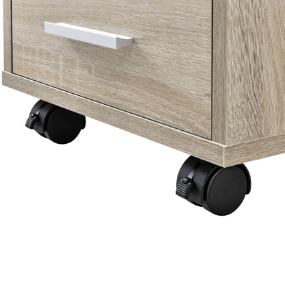 In And OutdoorMatch Kantoorkast Abigale - Ladekast - Op Wielen - 63x33x38 - Sonoma Eiken Kleur - Spaanplaat - Modern Design Kast